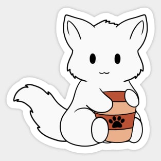 White Fox Coffee Sticker